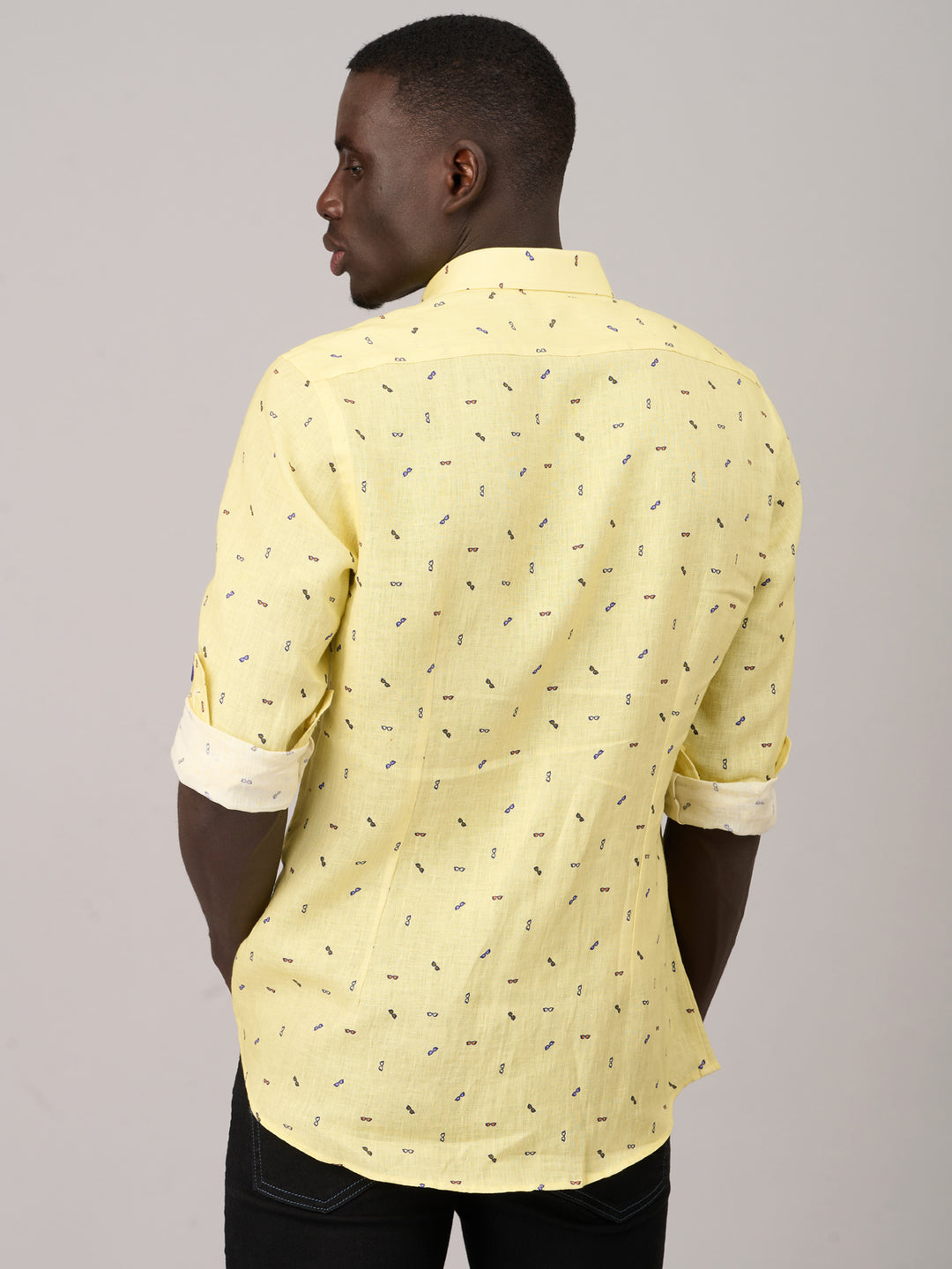 Vibrant Lemon Yellow Printed Shirt