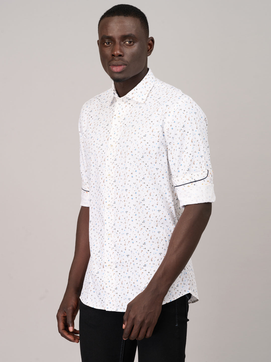 Classic Off-White Printed Shirt