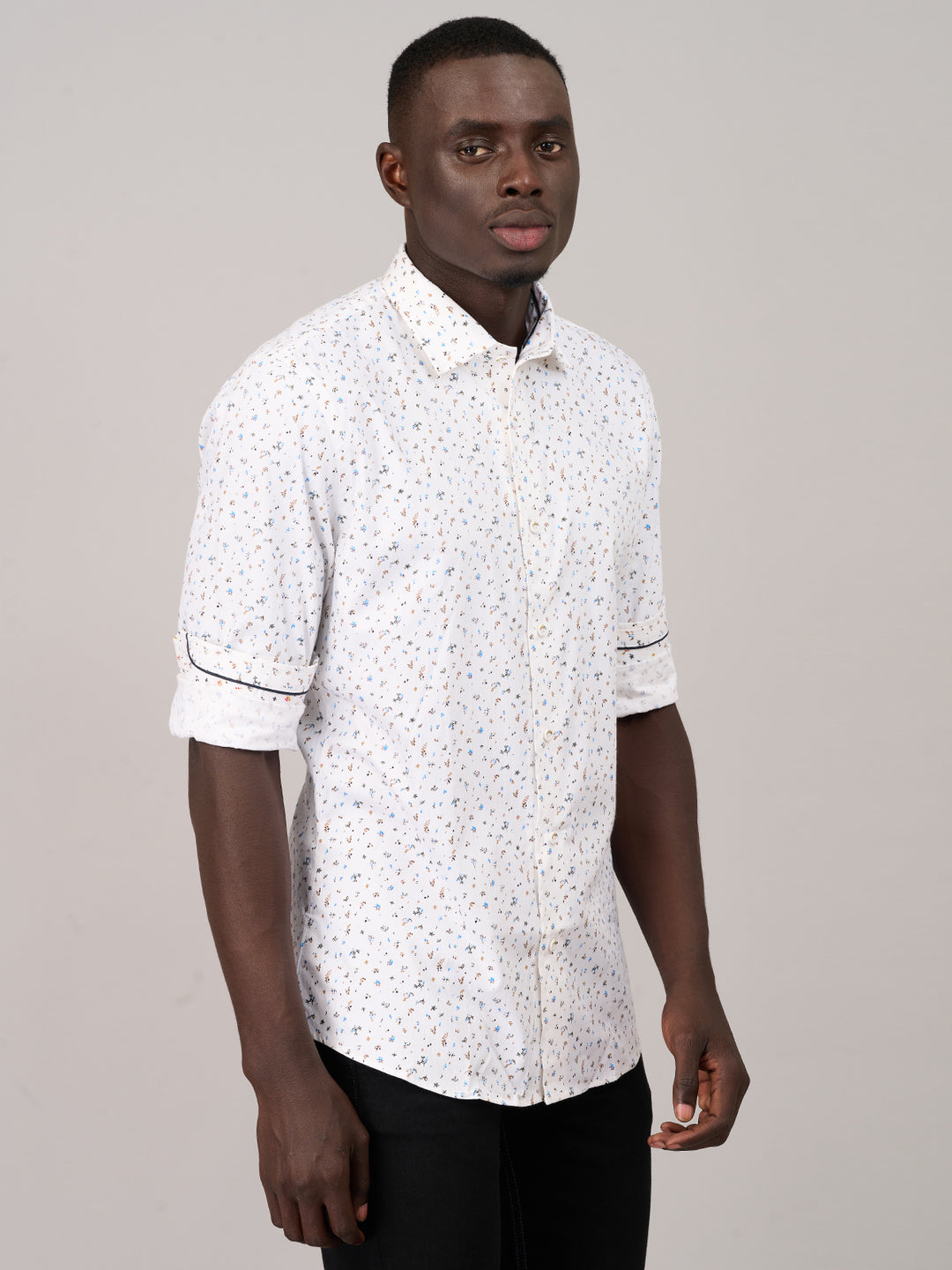 Classic Off-White Printed Shirt