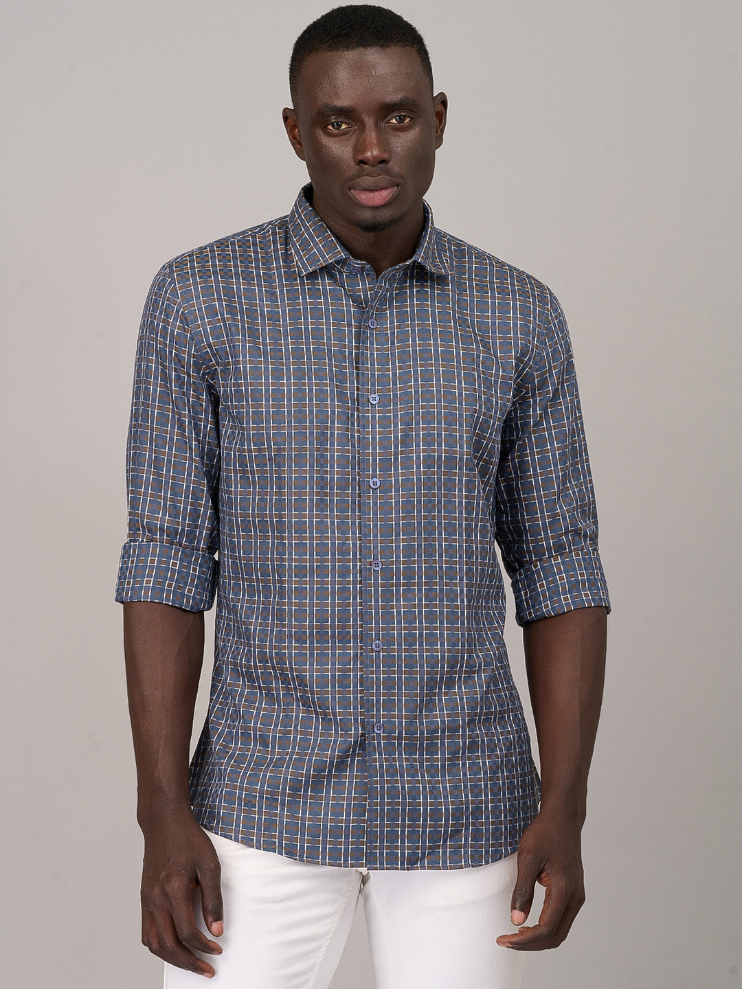 Graphite Grey Checked Classic Shirt