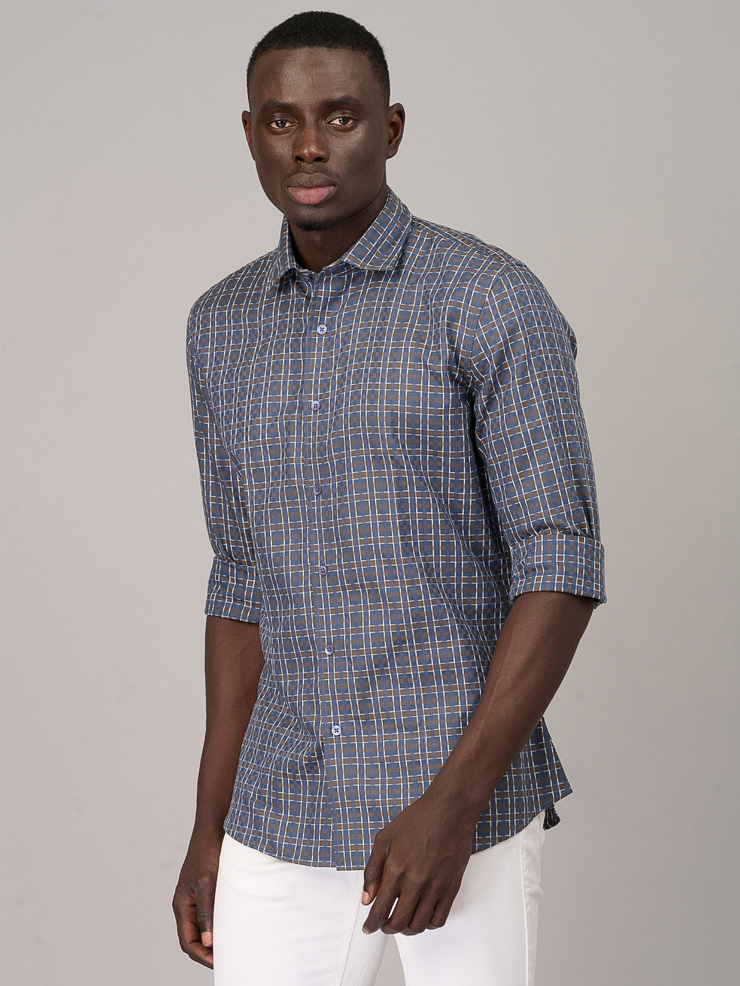 Graphite Grey Checked Classic Shirt