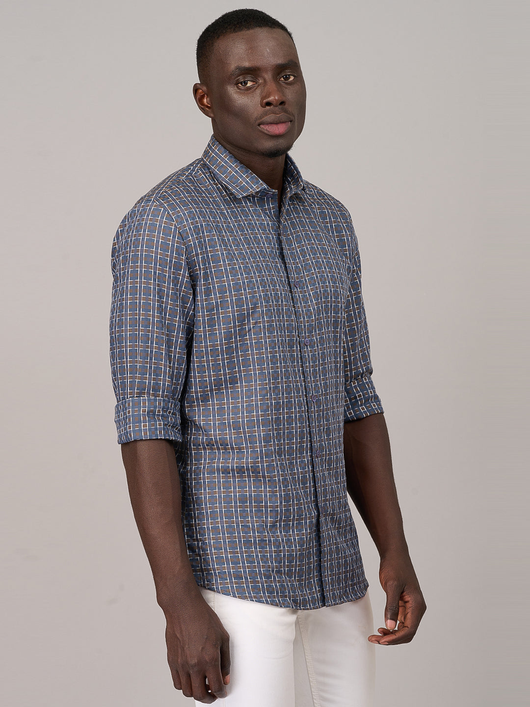 Graphite Grey Checked Classic Shirt