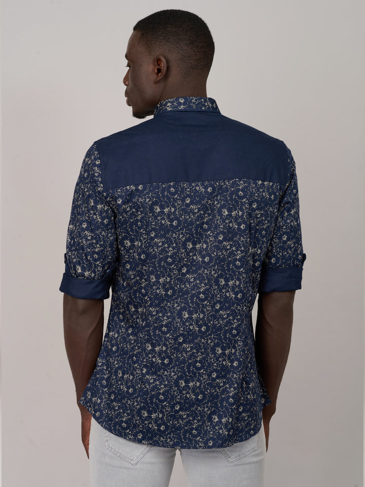 Deep Ocean Casual Printed Shirt