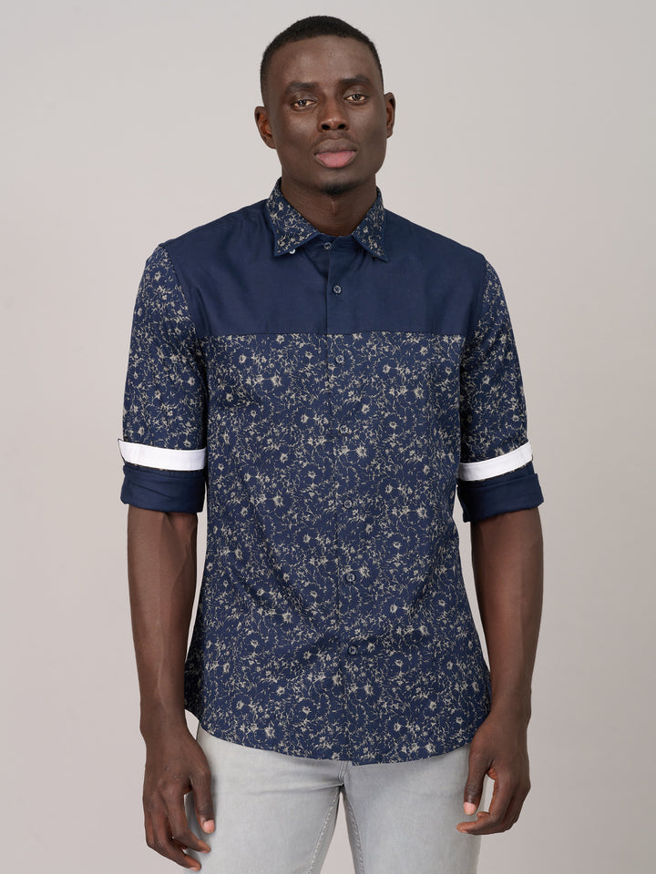 Deep Ocean Casual Printed Shirt