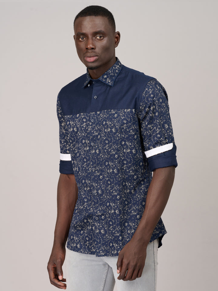 Deep Ocean Casual Printed Shirt