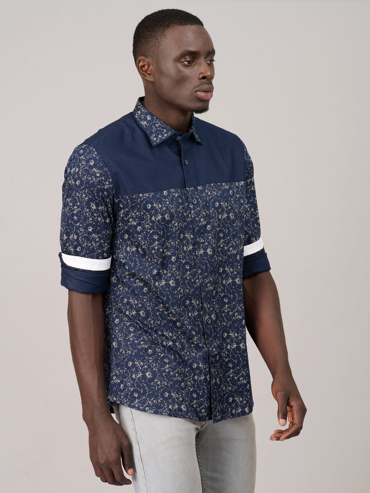 Deep Ocean Casual Printed Shirt