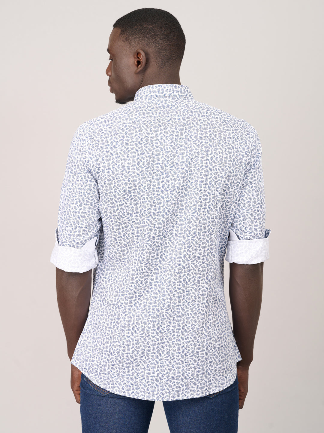 Opal White Printed Shirt