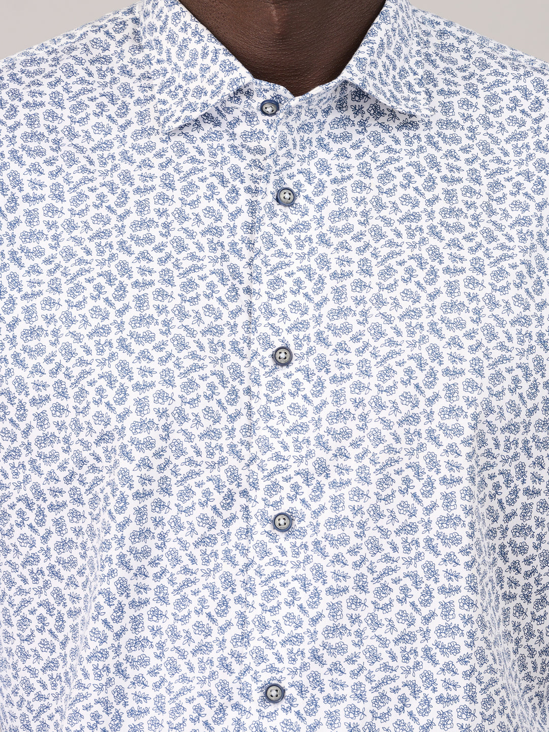 Opal White Printed Shirt