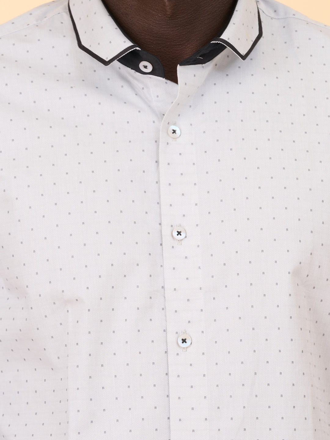 Charcoal Grey Printed Casual Shirt