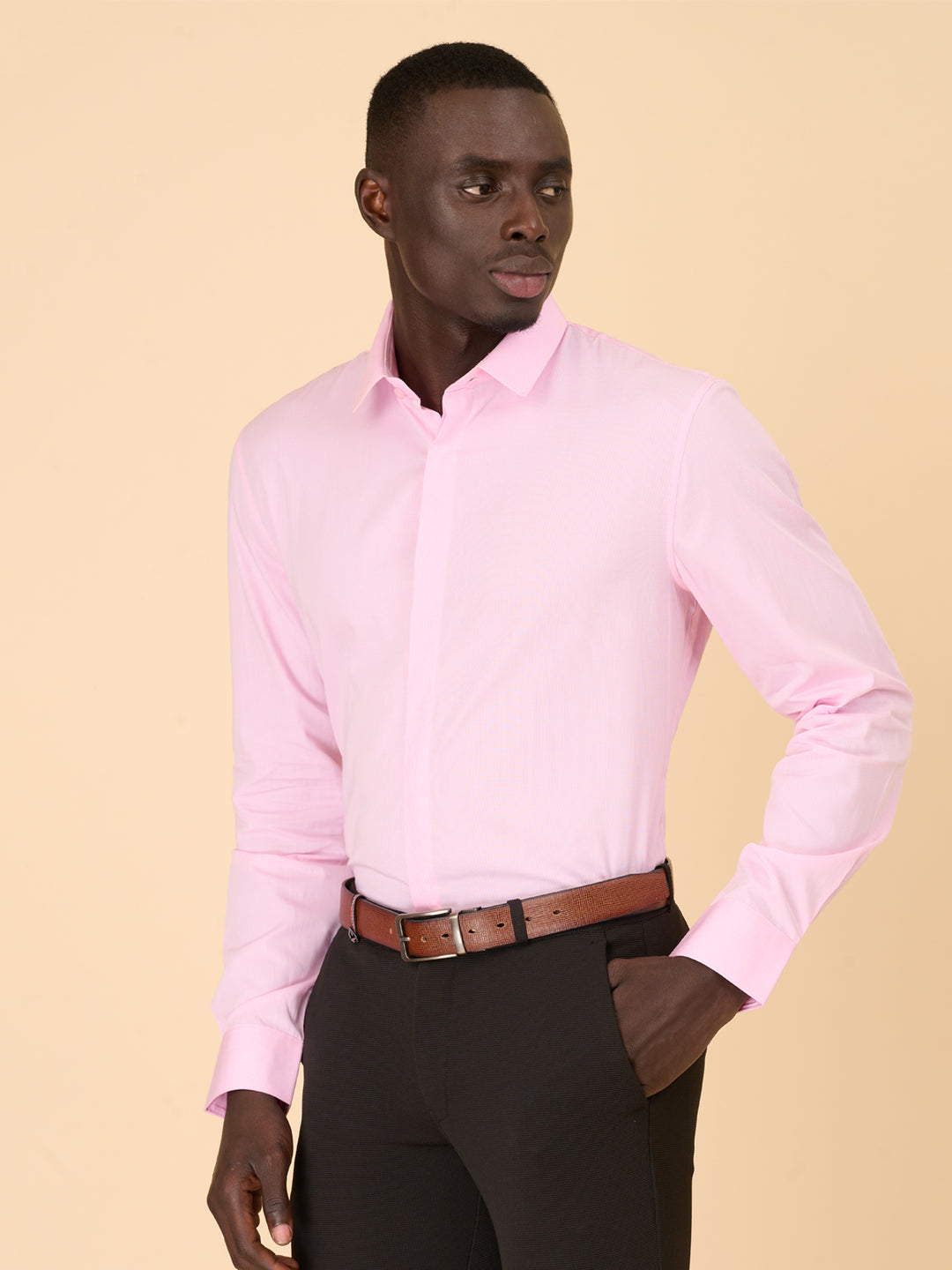 Pink Check Cotton Elegance Shirt