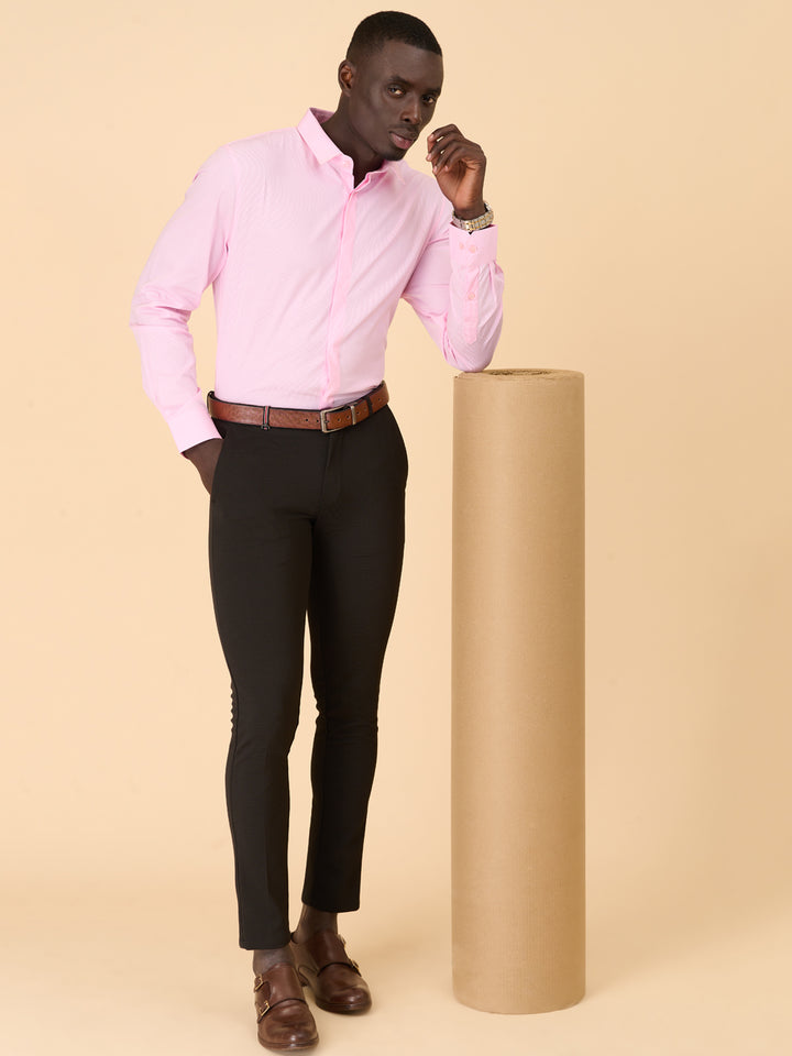 Pink Check Cotton Elegance Shirt