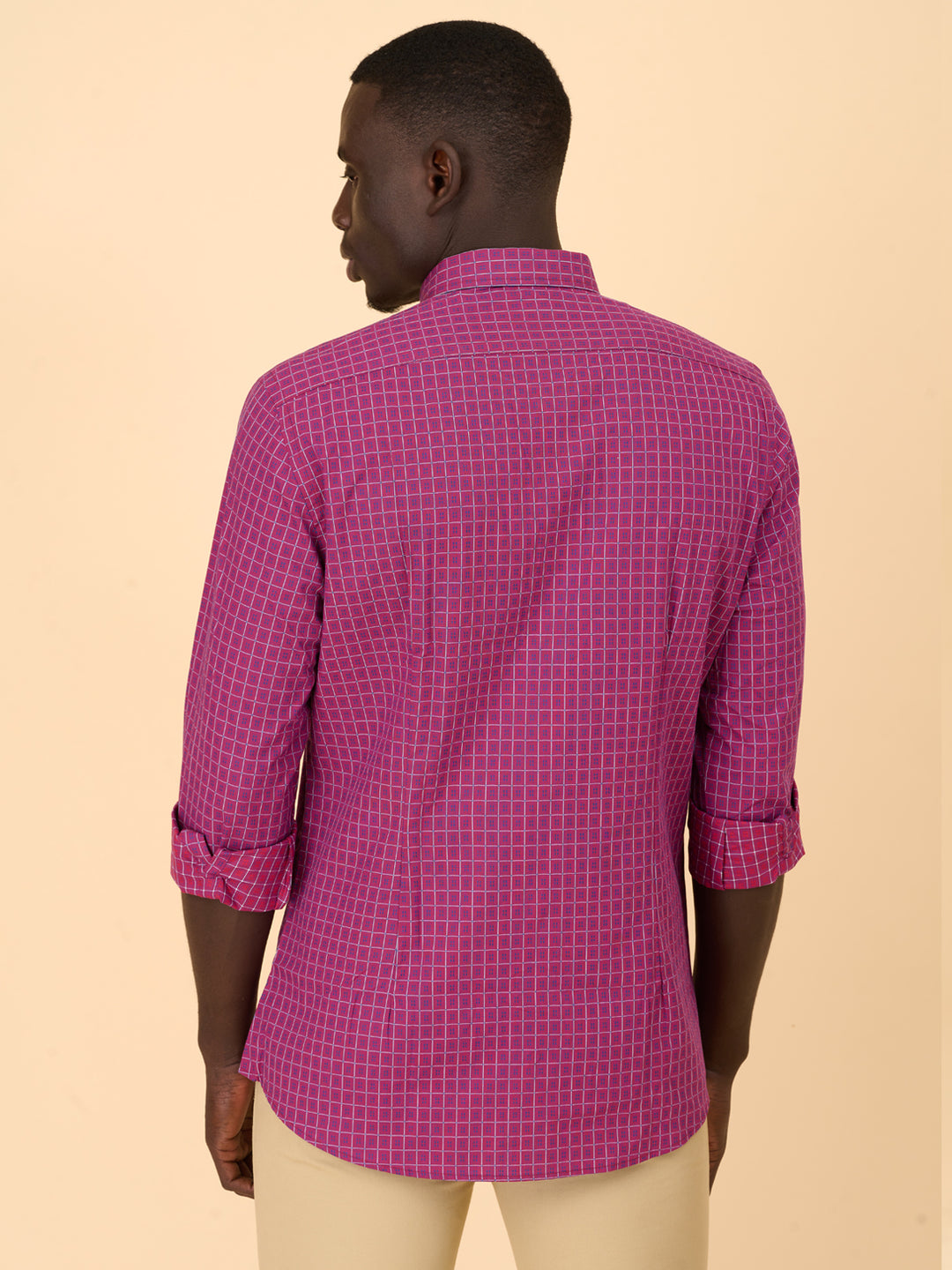 Plum Essence Checked Casual Shirt