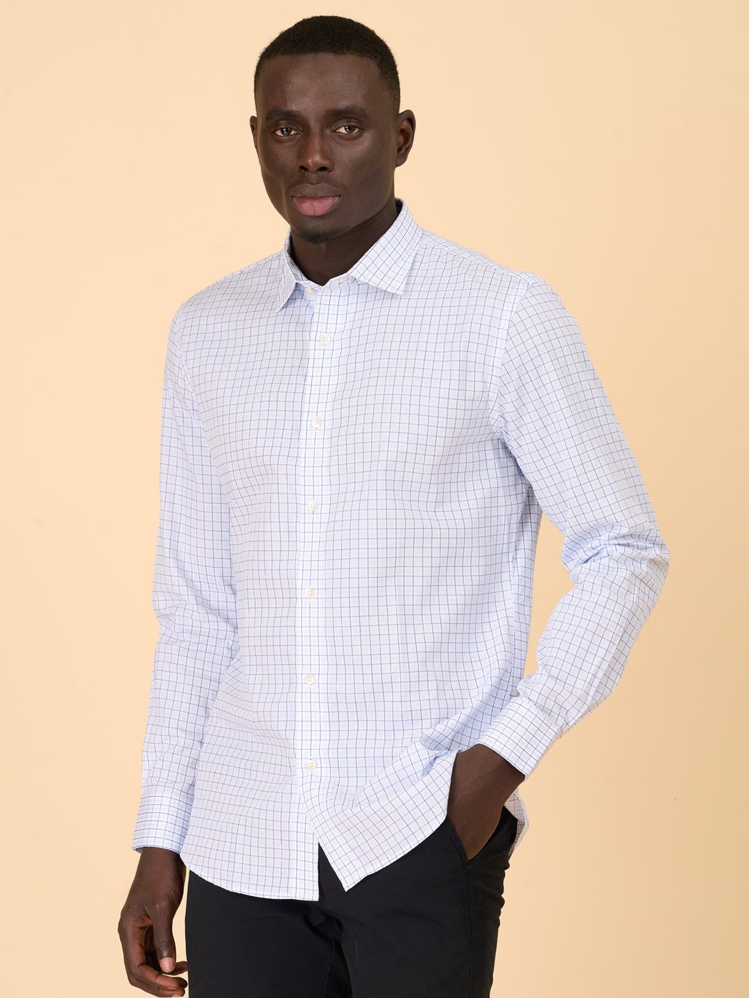 Azure Classic Checked Shirt