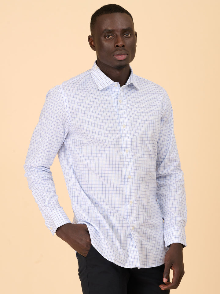 Azure Classic Checked Shirt