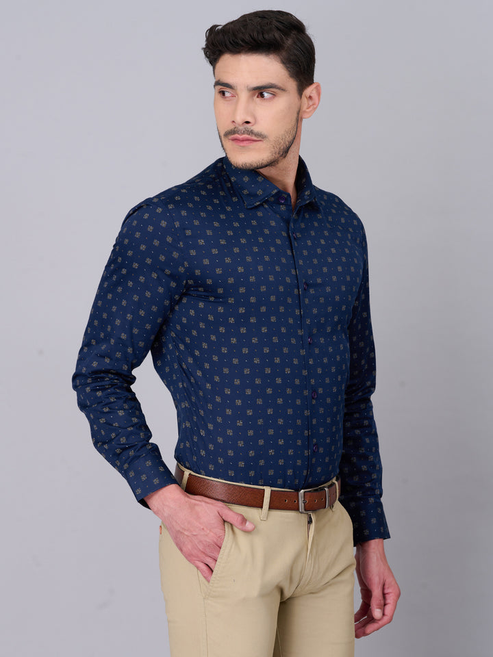 Navy Blue Cotton Shirt