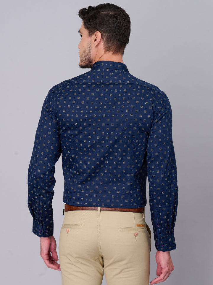 Navy Blue Cotton Shirt