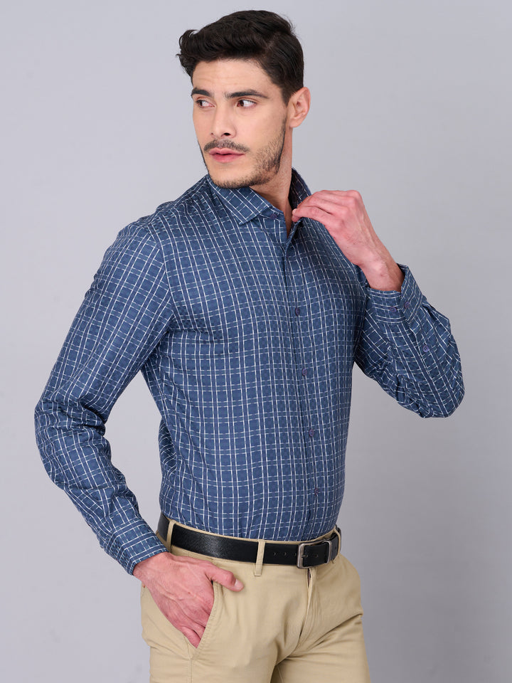 Graphite Grey Checked Casual Shirt