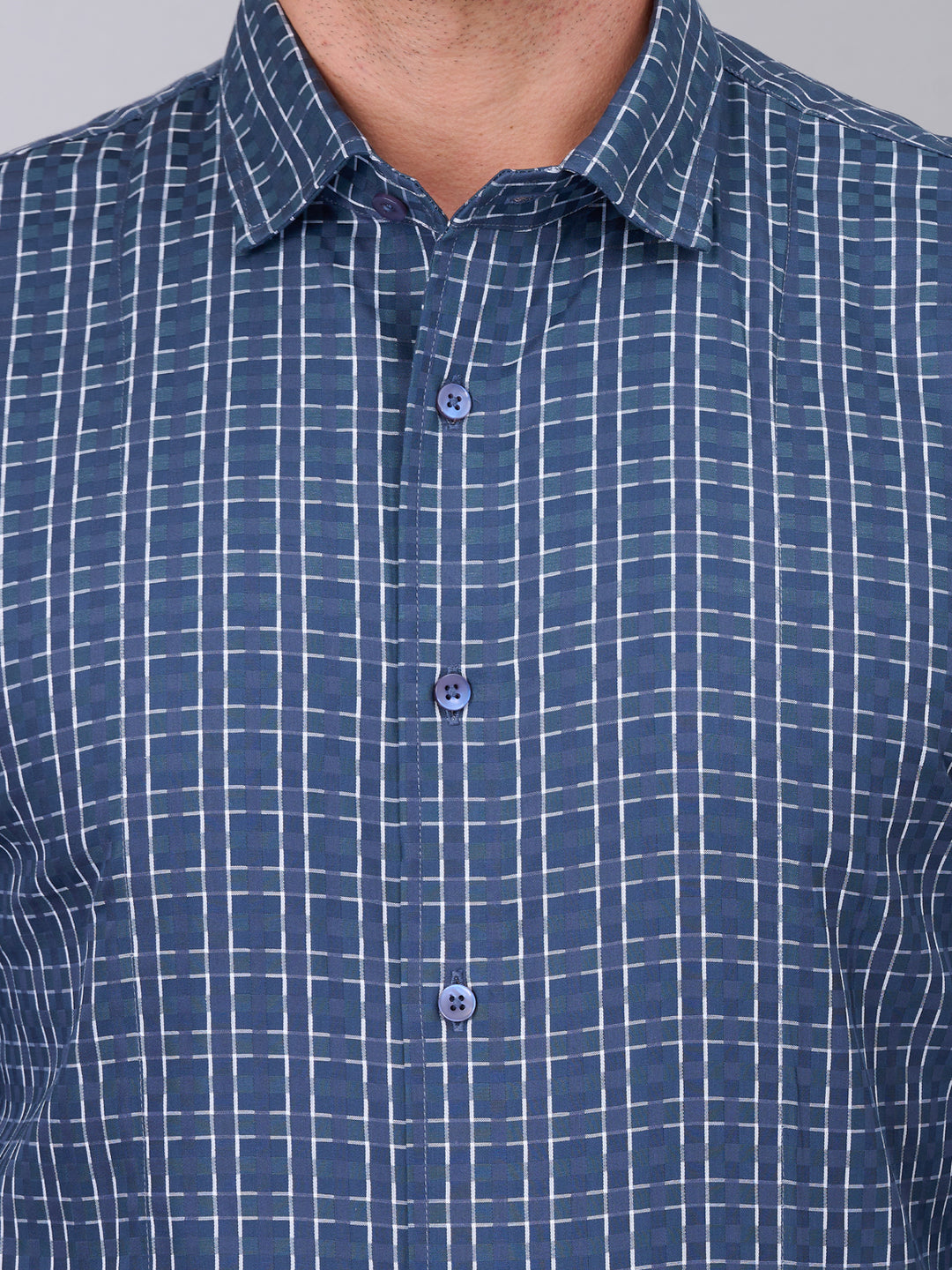 Graphite Grey Checked Casual Shirt