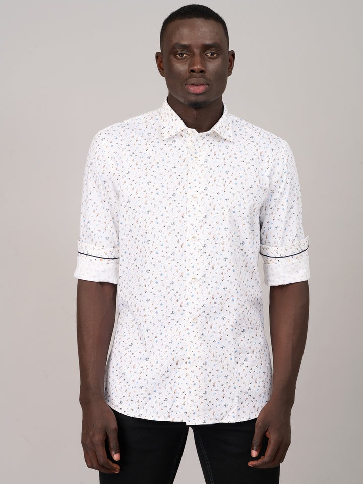 Classic Off-White Printed Shirt