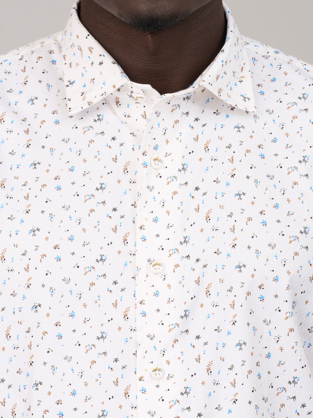 Classic Off-White Printed Shirt